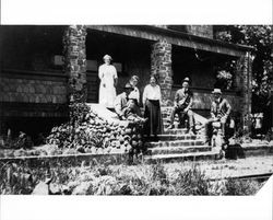Kessing family in front of their home at 100 Valparaiso Avenue, Cotati, California, about 1920