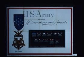 U.S. Army ribbons representing decorations and awards
