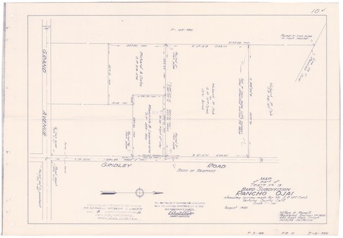 Survey of Tract 18 Bard Subdivision, Rancho Ojai
