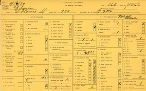 WPA household census for 935 S FLOWER, Los Angeles