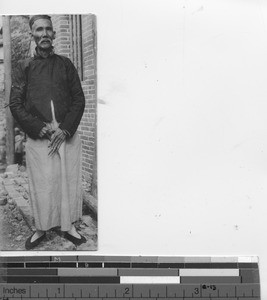 A man baptized at Zhigong, China, 1921