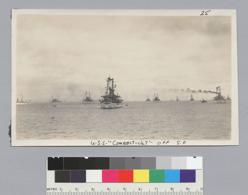 USS Connecticut (ship), Great White Fleet, San Francisco. [photographic print]