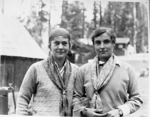 NPS individuals, Bertha Mather, on left. Individual on right unidentified