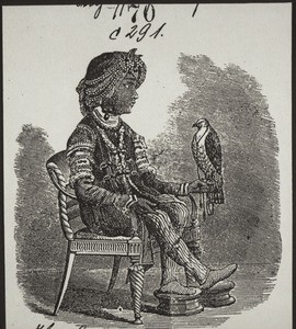 Boy with a hunting falcon
