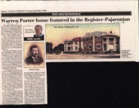 Warren Porter home featured in the Register-Pajaronian