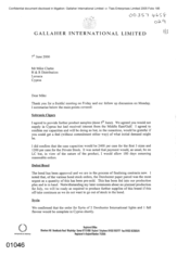 [Letter from Gallaher International Limited to Mike Brown regarding points discussed in a meeting]