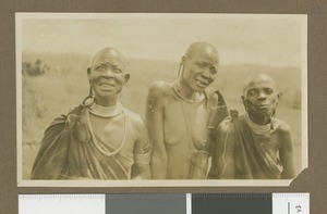 Portrait of three women, Chogoria, Kenya, ca.1926
