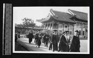 Dedication ceremony for new buildings at Ginling, Nanjing, Jiangsu, China, 1934