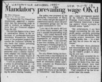 Mandatory prevailing wage OK'd