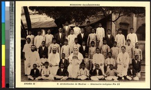 Seminarians and their teachers, Chennai, India, ca.1920-1940