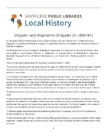 Shippers and Shipments of Apples [in 1894-95]