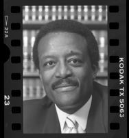 Attorney Johnnie L. Cochran, portrait, 1986