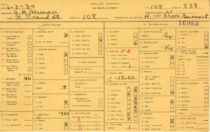 WPA household census for 108 N GRAND, Los Angeles