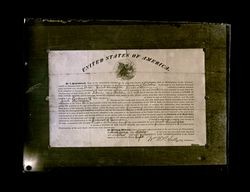 United States naturalization certificate granted to Jacob Heirschfeld, 1873