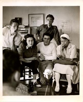Photograph of Eleanor Roosevelt and students in class