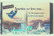 Once again we say: America, we love you…for the largest sales in Old Golds history