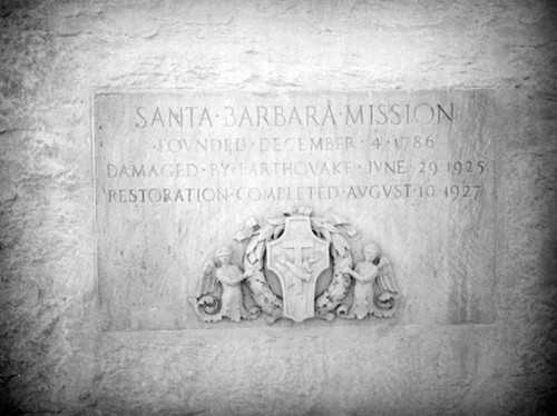 Santa Barbara Mission sign