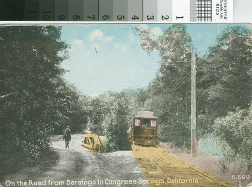On the Road from Saratoga to Congress Springs, California Postcard