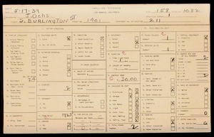 WPA household census for 1401 S BURLINGTON, Los Angeles