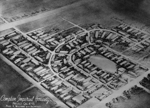 Compton Imperial housing project, a drawing