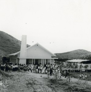 The Tahitian church of Noumea the day of its dedication