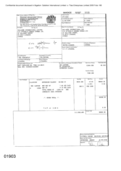 [Invoice from Gallaher International Limited to Gallaher International Ltd for Sovereign Classic]