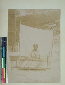 Woman weaving, Antananarivo, Madagascar, ca.1900