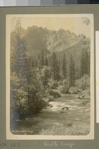 Castle Crags [Shasta County]. No. 825. [Photograph by Waters.]