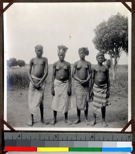 Group of native Christian girls at Shendam Mission, Nigeria, 1923