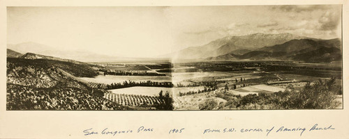 Early panorama of Banning, California looking east