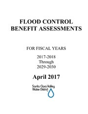 Flood Control Benefit Assessments For Fiscal Years 2017-18 Through 2029-2030