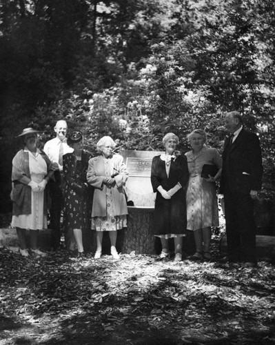 1946, Big Basin Redwoods State Park, Andrew P. Hill memorial fountain rededication
