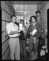 Prisoners awaiting release, Los Angeles, 1932