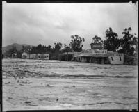 Honolulu Avenue covered with debris from the October flood, La Crescenta-Montrose, 1934
