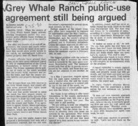 Grey Whale Ranch public-use agreement still being argued
