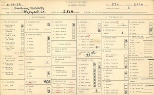WPA household census for 2814 MOZART ST, Los Angeles