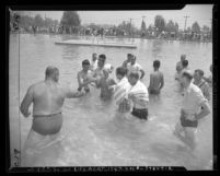 Jehovah's Witnesses Baptism in the Burbank River in Los Angeles, Calif., 1947
