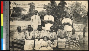 Christians assembling outdoors, Congo, ca.1920-1940