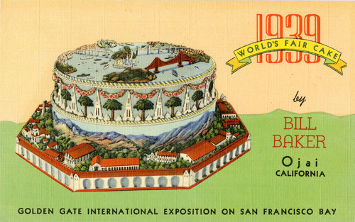 1939 World's Fair Cake by Bill Baker, Ojai, California