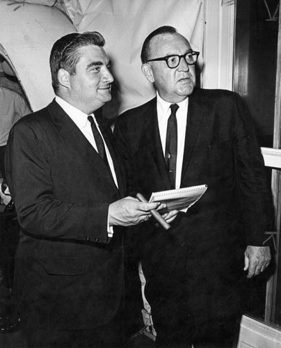 Pierre Salinger and Governor Edmund G. Brown