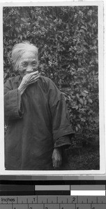 Elderly Chinese woman, Loting, China, ca. 1930