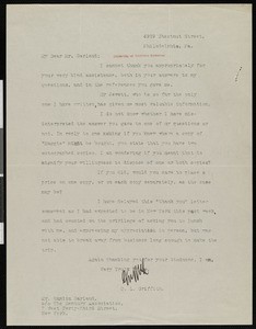 O.L. Griffith, letter, 192?, to Hamlin Garland