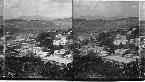 Hills over which the Child Jesus played S. E. from Hill Precipitation - Nazareth. Palestine