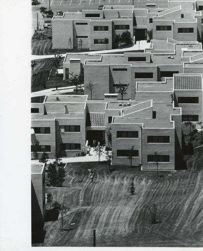 Student residence buildings on Malibu campus, 1976