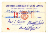 Japanese American Citizens League membership card
