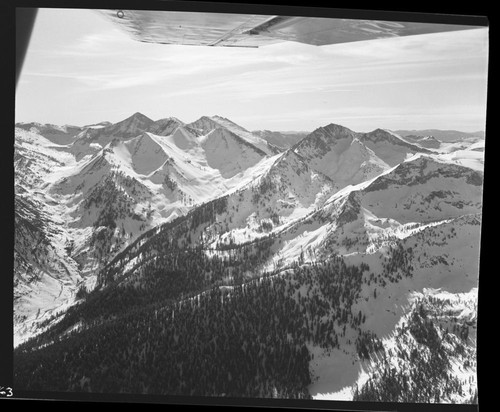 Misc. Landforms, Hockett Plateau in snow (aerial view)
