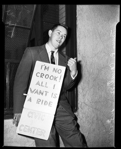 Unlawful thumbing rides, 1954