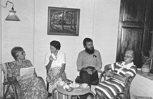Danish Missionaries, Arcot, South India, 1982. From left to right: Janne Garder, Esther Hendrik