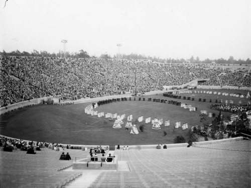 Half-time event at the Rose Bowl, view 6