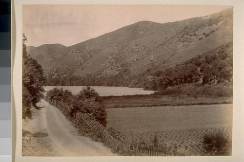 [View of lake from road]